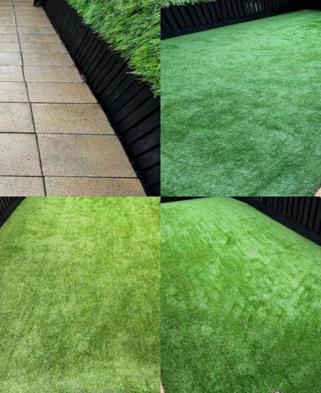 Artificial grass after cleaning by Saltire Carpet Cleaning