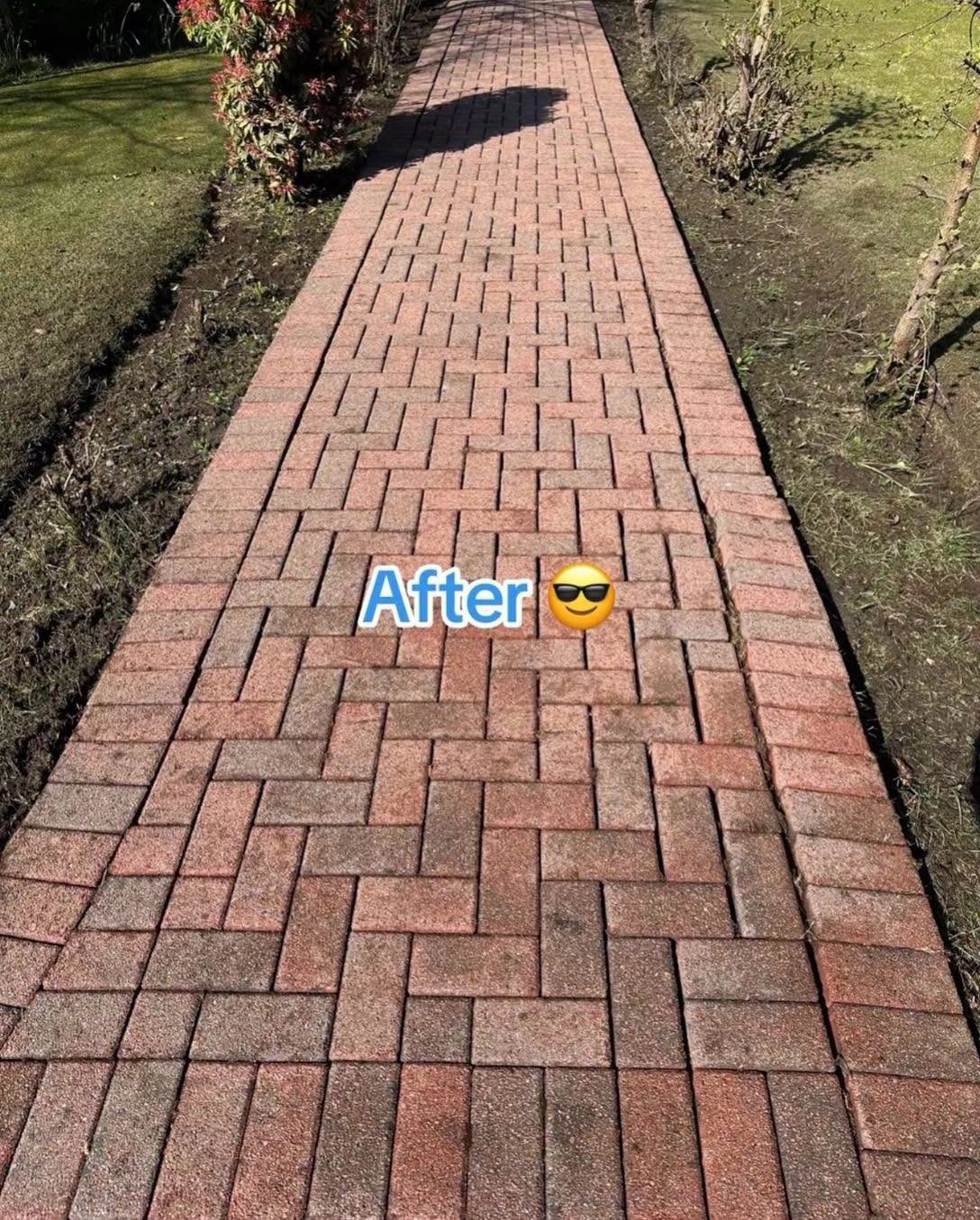 Block paving after cleaning by Saltire Carpet Cleaning