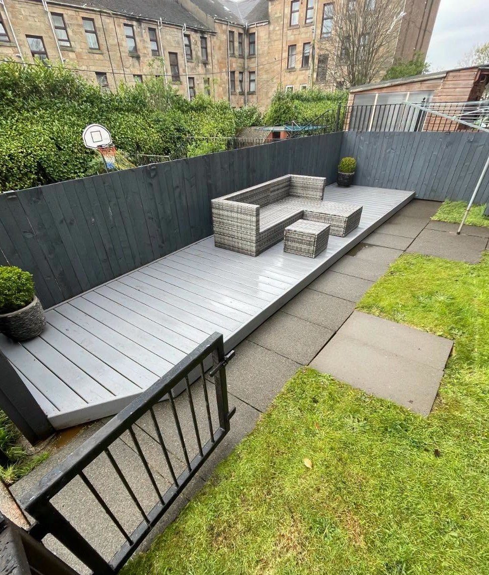 Decking after cleaning by Saltire Carpet Cleaning