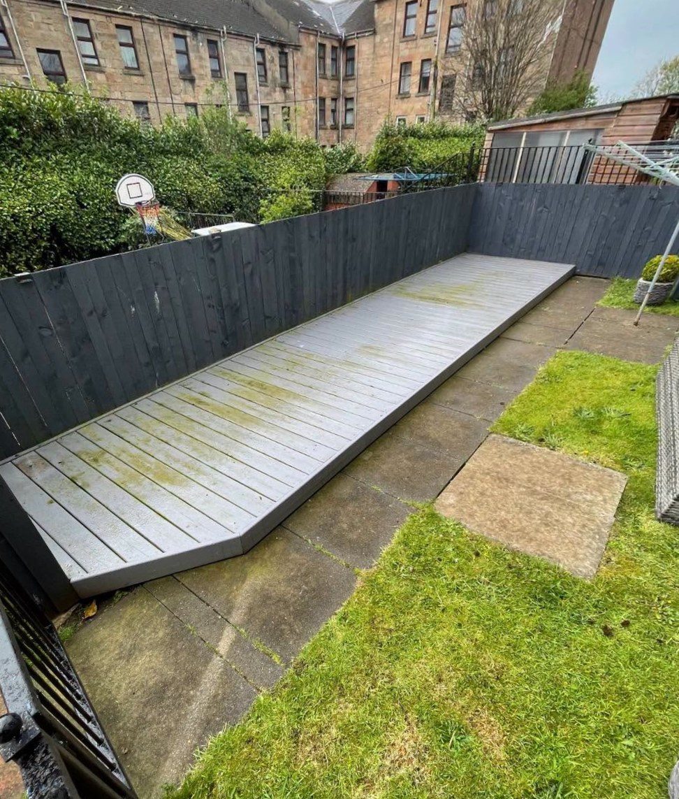 Decking before cleaning